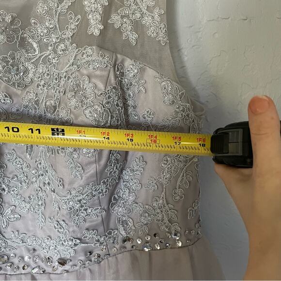 Charming Lace Tulle Fairy Mini Dress in Soft Pink Balletcore Ballet Core sz 12 - Picture 9 of 11